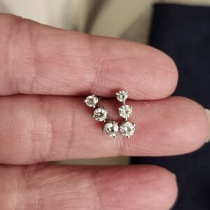 Sparkling Silver Crystal Earrings